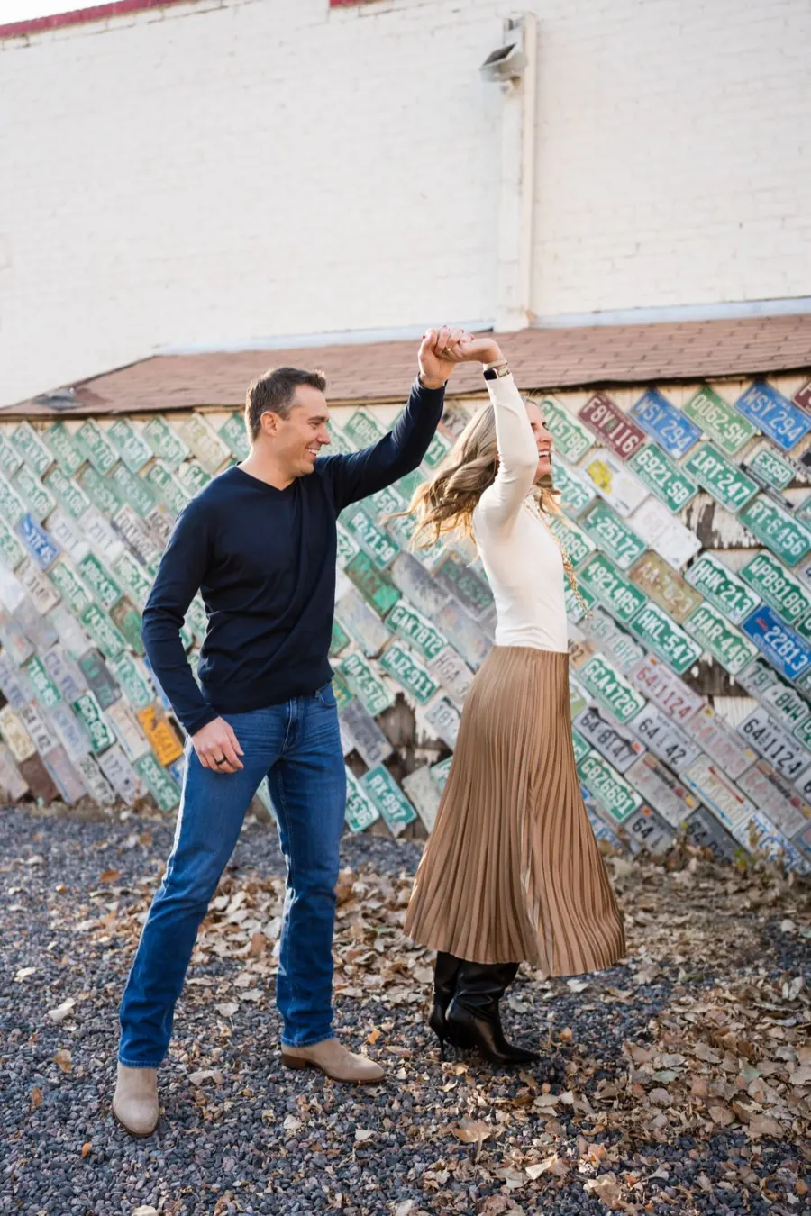 Joey Klein and his wife dancing together