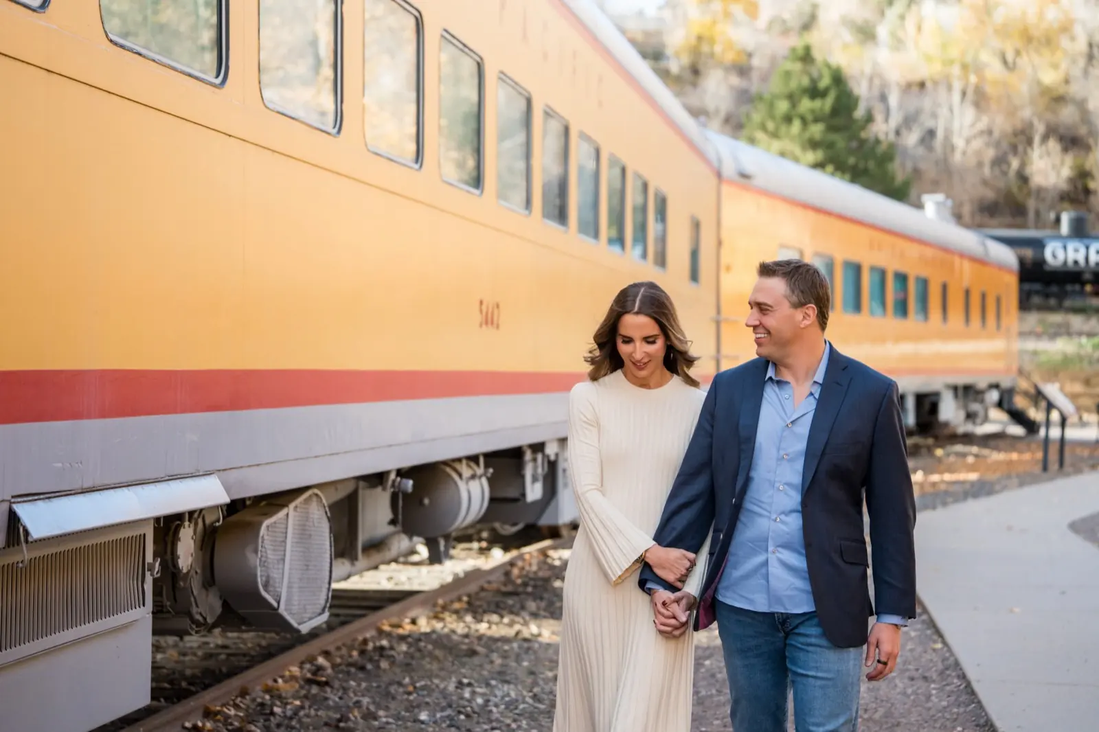 Joey Klein and his wife walking together